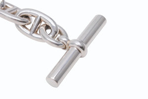 新品未使用 HERMES エルメス シェーヌダンクルGM ブレスレット 重量約98.5g Ag925刻印 10リンク シルバ−925 中古 4b004016