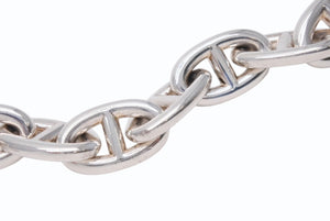 新品未使用 HERMES エルメス シェーヌダンクルGM ブレスレット 重量約98.5g Ag925刻印 10リンク シルバ−925 中古 4b004016