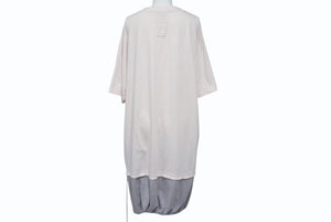 MARNI マルニ 半袖Ｔシャツ ロング丈 ワンピース 重ね着 S22763 テスート ピンク グレー サイズ46 美品 中古 4b004528