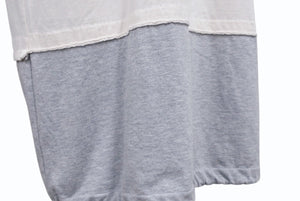 MARNI マルニ 半袖Ｔシャツ ロング丈 ワンピース 重ね着 S22763 テスート ピンク グレー サイズ46 美品 中古 4b004528