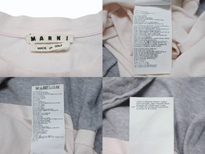 MARNI マルニ 半袖Ｔシャツ ロング丈 ワンピース 重ね着 S22763 テスート ピンク グレー サイズ46 美品 中古 4b004528