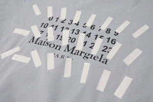 Maison Martin Margiela メゾンマルタンマルジェラ 半袖Tシャツ カットソー カレンダーロゴ ブルー サイズ48 美品 中古 4b004529