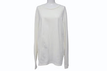 Load image into Gallery viewer, JIL SANDER PLUS ジルサンダー プラス 長袖Tシャツ 無地 KK PM ZI 0502 コットン ポリウレタン ホワイト サイズL 美品 中古 4b004531