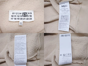 MAISON MARGIELA メゾンマルジェラ SWEATSHIRT パーカー S25596 イタリア製 コットン ポリエステル ベージュ サイズM 美品 中古 4b004533