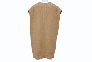 MaisonMargiela メゾンマルジェラ Vネック ベスト S50TH0059 イタリア製 ウール カシミヤ ナイロン ブラウン サイズS 美品 中古 4b004541