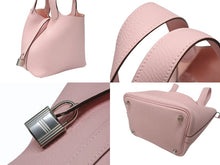 Load image into Gallery viewer, 新品未使用 HERMES エルメス ピコタンロック PM ハンドバッグ トリヨンクレマンス ローズサクラ シルバー金具 W刻印 中古 4b004678