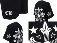 Load image into Gallery viewer, CHROME HEARTS クロムハーツ ハーフスリーブポケット 半袖Tシャツ スクロールラベル ラージスター サイズS 美品 中古 4b004759