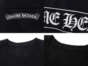 CHROME HEARTS クロムハーツ ハーフスリーブポケット 半袖Tシャツ スクロールラベル ラージスター サイズS 美品 中古 4b004759