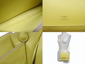 新品同様 HERMES エルメス ショルダーバッグ サックロウリスミニ ヴォーガリバー イエロー ゴールド金具 Y刻印 4b004820