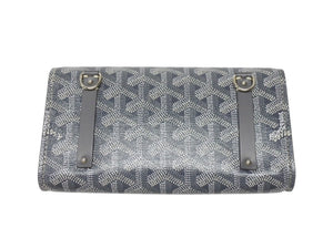 新品未使用 GOYARD ゴヤール モンテカルロ ミニケース ミニバッグ ゴヤールディンキャンバス ヴォーゼルカーフスキン グレー 中古 4b004898