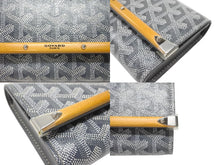 Load image into Gallery viewer, 新品未使用 GOYARD ゴヤール モンテカルロ ミニケース ミニバッグ ゴヤールディンキャンバス ヴォーゼルカーフスキン グレー 中古 4b004898