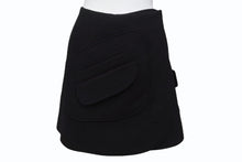 Load image into Gallery viewer, 極美品 Christian Dior クリスチャンディオール ラップスカート 7C21330A1106 サイズ34 ブラック ウール 中古 4b005233