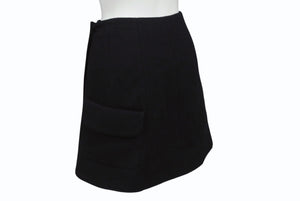 極美品 Christian Dior クリスチャンディオール ラップスカート 7C21330A1106 サイズ34 ブラック ウール 中古 4b005233