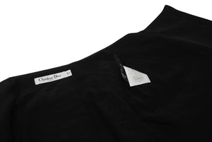 極美品 Christian Dior クリスチャンディオール ラップスカート 7C21330A1106 サイズ34 ブラック ウール 中古 4b005233