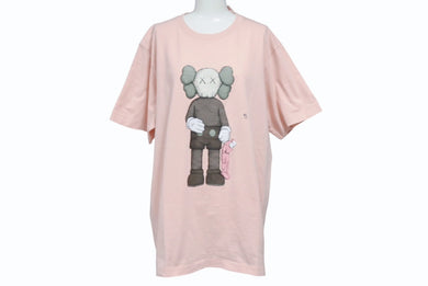 新品未使用 UNIQLO ユニクロ ｘ KAWS カウズ コラボ 半袖Tシャツ ピンク サイズ XL 中古 4b005652