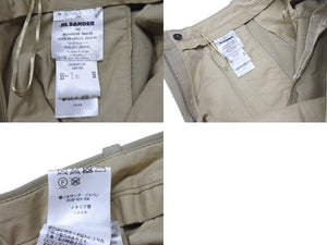 JIL SANDER ジルサンダー ショートパンツ J03KA0230 サイズ32 切り替えデザイン ベージュ ウールレーヨン 美品 中古 4b005750 