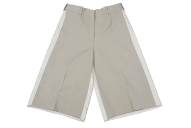 JIL SANDER ジルサンダー ショートパンツ J03KA0230 サイズ32 切り替えデザイン ベージュ ウールレーヨン 美品 中古 4b005750 