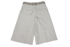 JIL SANDER ジルサンダー ショートパンツ J03KA0230 サイズ32 切り替えデザイン ベージュ ウールレーヨン 美品 中古 4b005750 