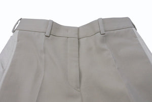 JIL SANDER ジルサンダー ショートパンツ J03KA0230 サイズ32 切り替えデザイン ベージュ ウールレーヨン 美品 中古 4b005750 