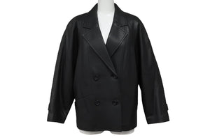 Christian Dior クリスチャンディオール レザージャケット レザーコート ブラック ラムスキン 美品 中古 4b005833 
