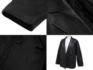 Christian Dior クリスチャンディオール レザージャケット レザーコート ブラック ラムスキン 美品 中古 4b005833 