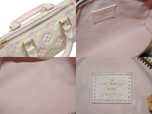 極美品 LOUIS VUITTON ルイヴィトン モノグラム アンプラント 2WAYバッグ ナノ スピーディ M81508 レザー 中古 4b006064