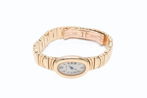 極美品 CARTIER カルティエ BAIGNOIRE MINI ミニ ベニュワール 腕時計 W15109D8 重量約66.0g 金無垢 白文字盤 防水ケース クォーツ 中古 4b006172