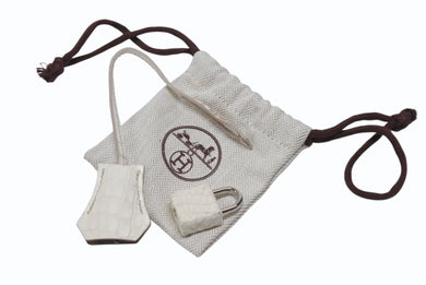 未使用品 HERMES エルメス クロシェット カデナ キー セット ニロティカス ヒマラヤ シルバー金具 中古 4b006284