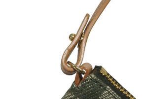 以前同様 Christian Dior クリスチャンディオール トロッター サドルポーチ ワンショルダー グリーン MC 0071 中古 4b006511 