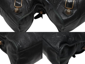 極美品 BALENCIAGA バレンシアガ ザ ジャイアント シティ 2WAYハンドバッグ ショルダーバッグ ブラック ローズゴールド金具 中古 4b006828