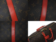 Load image into Gallery viewer, 極美品 LOUIS VUITTON ルイヴィトン キーポルバンドリエール50 ボストンバッグ M44740 ゴールド金具 ブラウン レッド 中古 4b001071