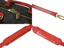 Load image into Gallery viewer, 極美品 LOUIS VUITTON ルイヴィトン キーポルバンドリエール50 ボストンバッグ M44740 ゴールド金具 ブラウン レッド 中古 4b001071