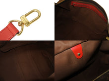 Load image into Gallery viewer, 極美品 LOUIS VUITTON ルイヴィトン キーポルバンドリエール50 ボストンバッグ M44740 ゴールド金具 ブラウン レッド 中古 4b001071