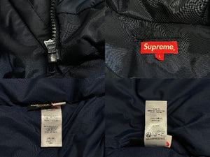 SUPREME シュプリーム Stripe Puffer Jacket ストライプ パファージャケット サイズL 23SS ナイロン プリマロフト ストレート 美品 中古 4c057719 
