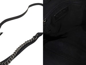 極美品 CHANEL シャネル ショルダーバッグ マトラッセ チェーンショルダー 22番台 ブラック レザー ガンメタリック金具 中古 4C073564