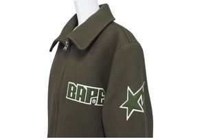 A Bathing Ape アベイシングエイプ 90s Wool Jacket 90s ウール ジャケット サイズ L カーキー 美品 中古 4c073892