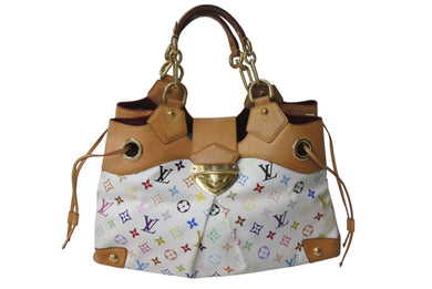 LOUISVUITTON ルイヴィトン モノグラム マルチカラー ウルスラ ブロン ハンドバッグ PVC ヌメ革 M40123 マルチカラー 美品 中古 4c074360