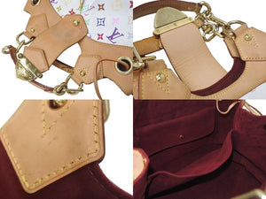 LOUISVUITTON ルイヴィトン モノグラム マルチカラー ウルスラ ブロン ハンドバッグ PVC ヌメ革 M40123 マルチカラー 美品 中古 4c074360