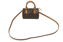 Load image into Gallery viewer, LOUIS VUITTON ルイヴィトン ミニスピーディ ハンドバッグ モノグラム M41534 スト付き PVC ブラウン ゴールド金具 美品 中古 4c074363