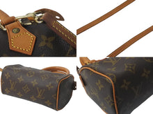 Load image into Gallery viewer, LOUIS VUITTON ルイヴィトン ミニスピーディ ハンドバッグ モノグラム M41534 スト付き PVC ブラウン ゴールド金具 美品 中古 4c074363