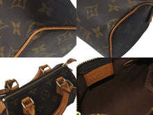 Load image into Gallery viewer, LOUIS VUITTON ルイヴィトン ミニスピーディ ハンドバッグ モノグラム M41534 スト付き PVC ブラウン ゴールド金具 美品 中古 4c074363