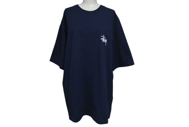 STUSSY リラックス ステューシー 半袖Ｔシャツ BASIC STÜSSY TEE フィット ネイビー コットン サイズL 美品 中古 4c075626 