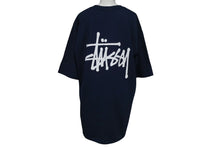 画像をギャラリービューアに読み込む, STUSSY リラックス ステューシー 半袖Ｔシャツ BASIC STÜSSY TEE フィット ネイビー コットン サイズL 美品 中古 4c075626 