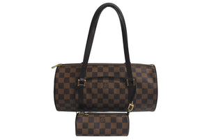 LOUIS VUITTON ルイヴィトン ハンドバッグ パピヨン30 ダミエキャンバス N51303 ブラウン ゴールド金具 美品 中古 4c075705