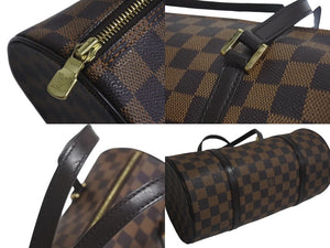 LOUIS VUITTON ルイヴィトン ハンドバッグ パピヨン30 ダミエキャンバス N51303 ブラウン ゴールド金具 美品 中古 4c075705