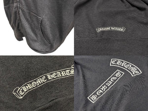 CHROME HEARTS クロムハーツ ホースシュープリント ジップアップフーディー パーカー サイズL ダガージップ グレー 美品 中古 4c076031