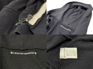 CHROME HEARTS クロムハーツ ホースシュープリント ジップアップフーディー パーカー サイズL ダガージップ グレー 美品 中古 4c076031
