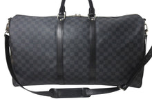 Load image into Gallery viewer, LOUIS VUITTON ルイヴィトン キーポル バンドリエール55 ボストンバッグ N41413 ダミエグラフィット ブラック 美品 中古 4c076245