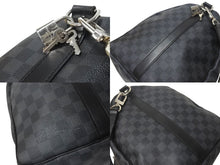 Load image into Gallery viewer, LOUIS VUITTON ルイヴィトン キーポル バンドリエール55 ボストンバッグ N41413 ダミエグラフィット ブラック 美品 中古 4c076245