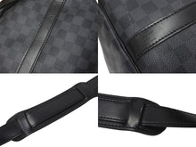 Load image into Gallery viewer, LOUIS VUITTON ルイヴィトン キーポル バンドリエール55 ボストンバッグ N41413 ダミエグラフィット ブラック 美品 中古 4c076245